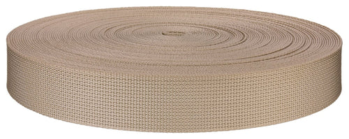 1 Inch Berry Compliant Cream Lite Weight Nylon Webbing Closeout, 100 Yards