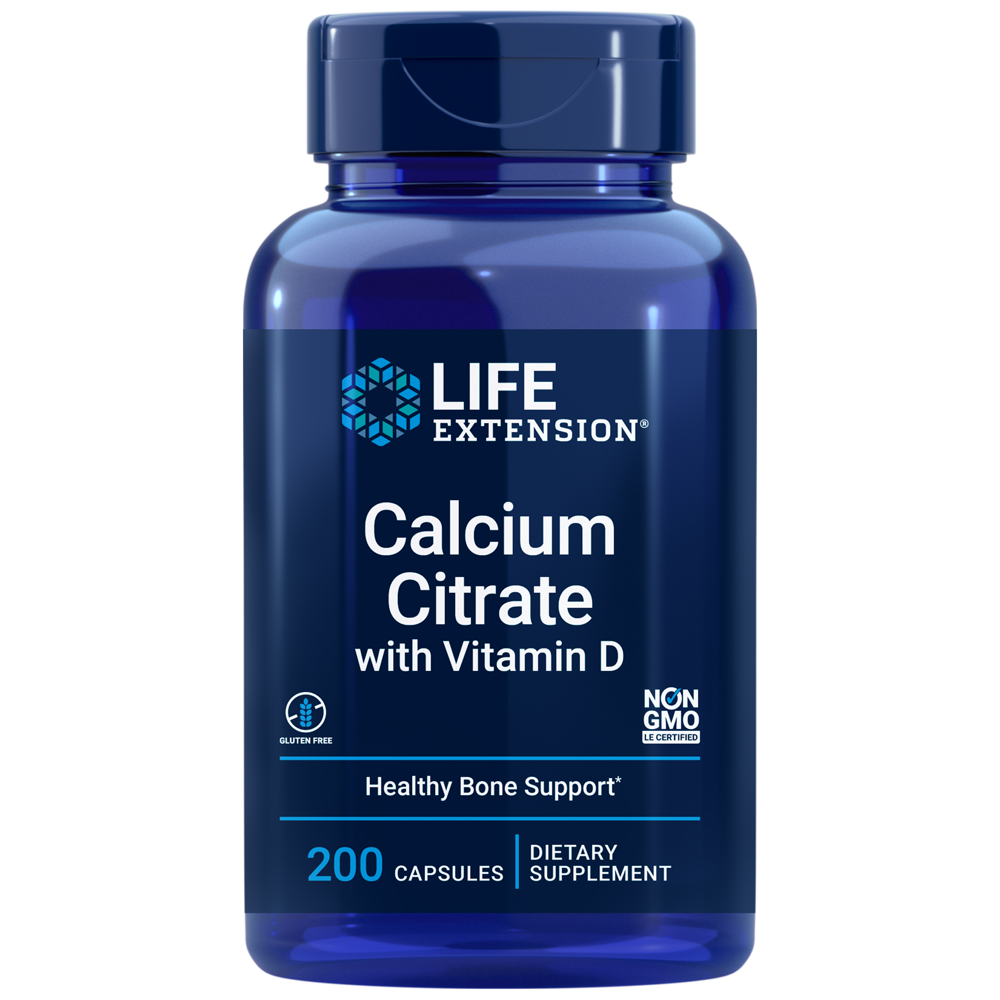 Life Extension Calcium Citrate with Vit D 200 vegcaps