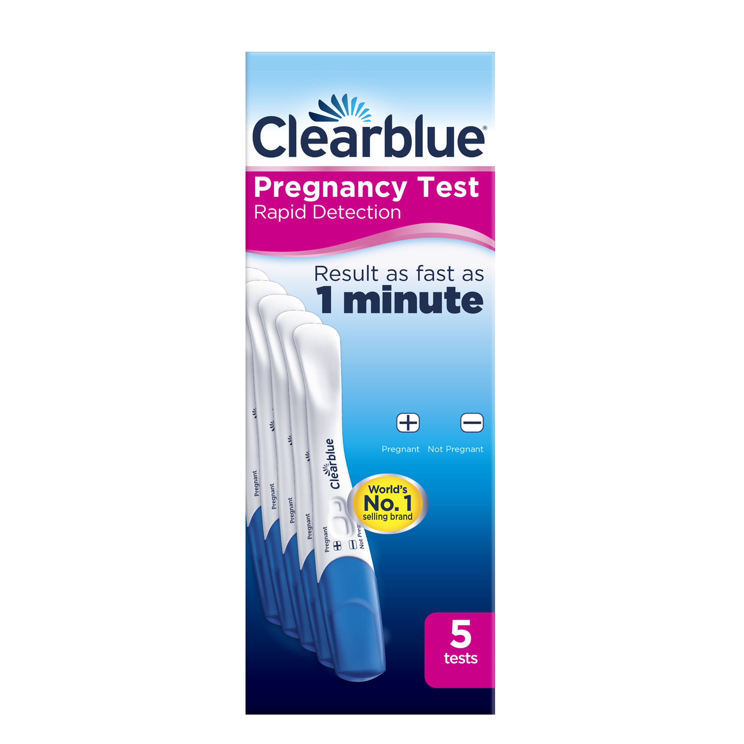 Clearblue Pregnancy Test, Rapid Detection, 5 Tests