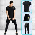 Sports suits men's stretch quick-drying short sleeves - Blue Force Sports
