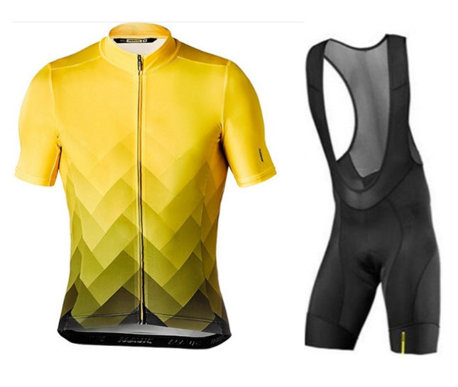 Mavic short-sleeved bib cycling jersey suit - Blue Force Sports