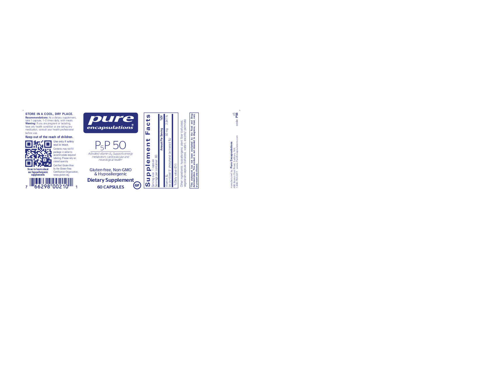 Pure Encapsulations P5P50 (activated B-6)