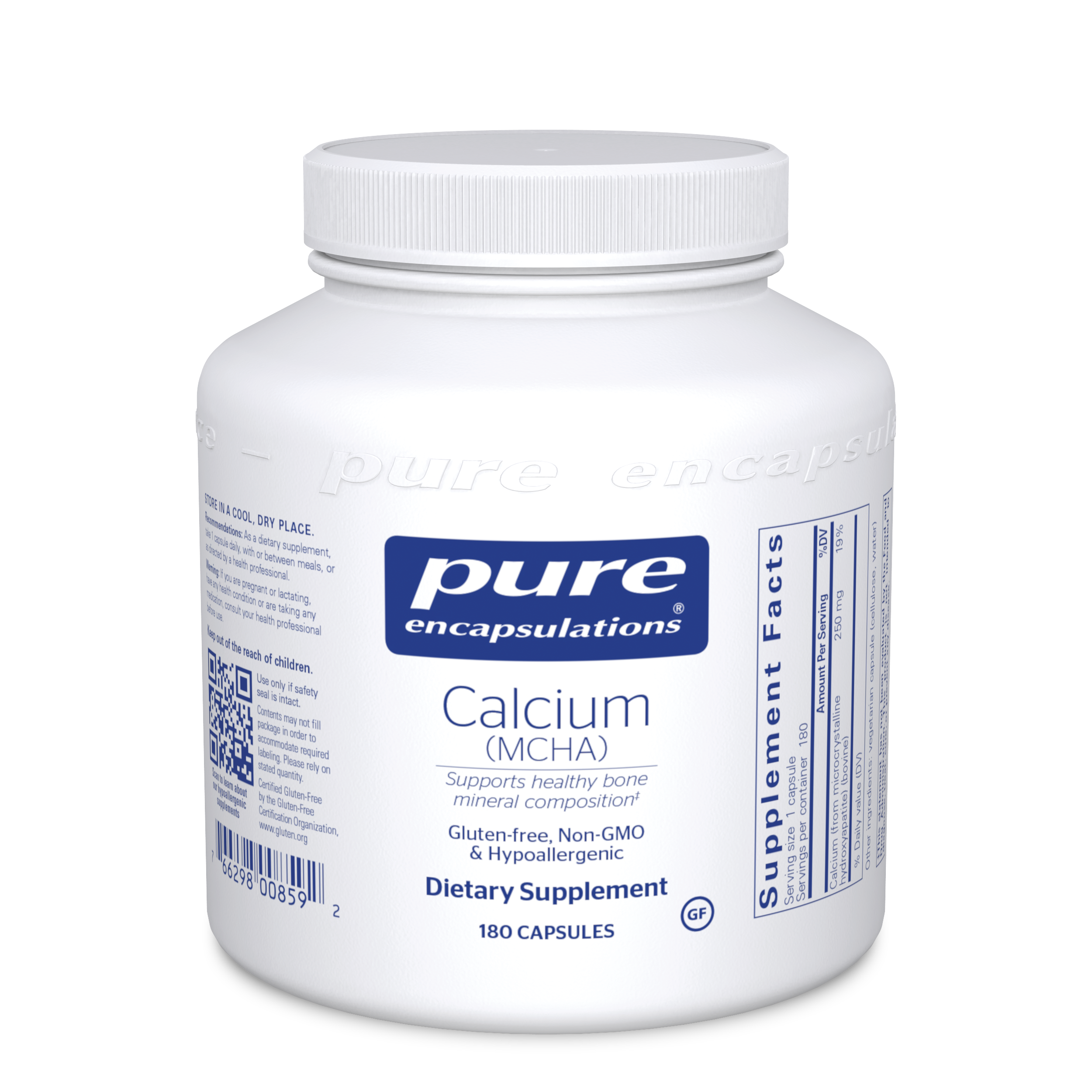 Pure Encapsulations Calcium (MCHA) 180 vcaps