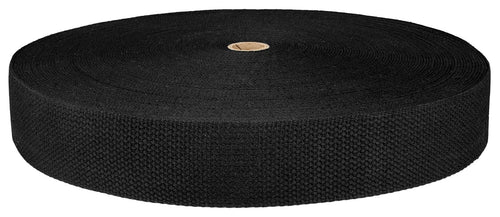 2 Inch Black Acrylic Webbing Closeout, 5 Yards