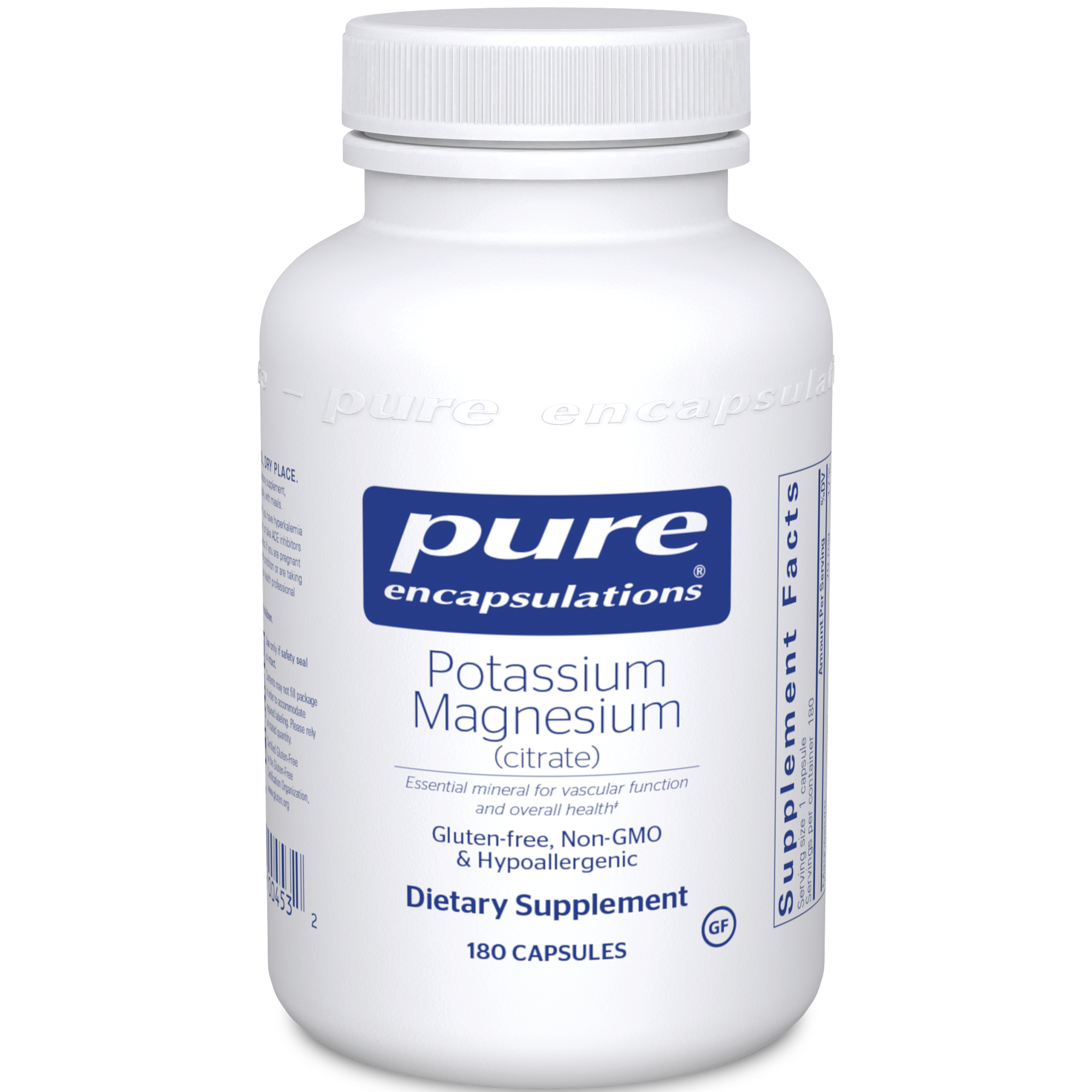 Pure Encapsulations Potassium Magnesium (citrate) 180 vcaps