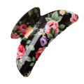 EXPRESSIONS DARK ACRYLIC CLAW CLIP FLORAL PRINT