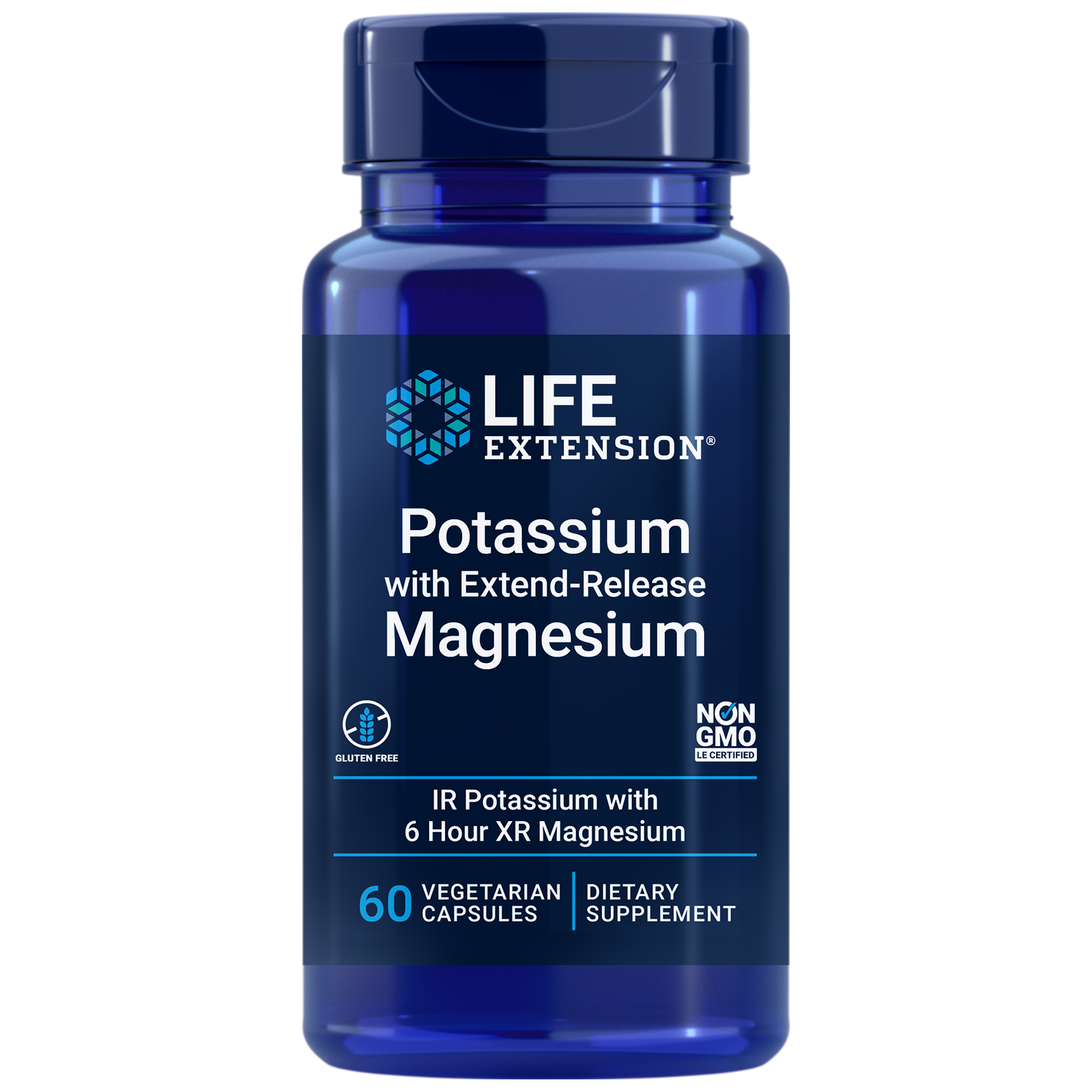 Life Extension Potassium w/ ER Magnesium 60 Vegcaps