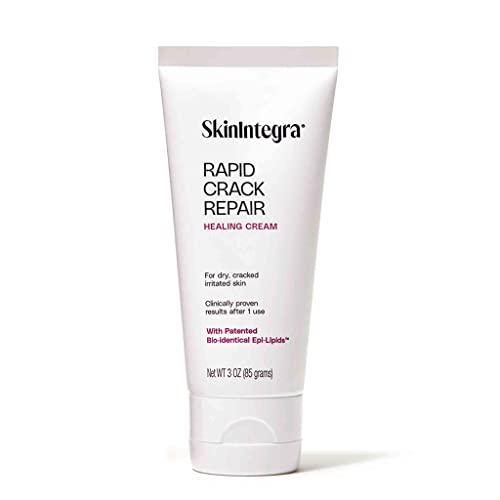 SkinIntegra Rapid Crack Repair Cream, Extra Strength Urea Cream 25% with Lactic Acid for Cracked Heel Treatment, Diabetic Foot Care, Callus Remover, Scars, Skin Barrier Repair - 3 oz