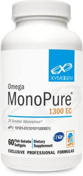 XYMOGEN Omega MonoPure 1300 EC - Fish Oil with 3X Greater Absorption - DHA EPA Omega-3 Supplement for Cardiovascular + Cognitive Support (60 Softgels)