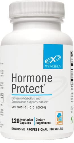 XYMOGEN Hormone Protect - Estrogen Metabolism + Estrogen Detox Support Formula - DIM (Diindolylmethane) with TrueBroc Glucoraphanin from Broccoli Extract (120 Capsules)