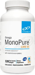 XYMOGEN Omega MonoPure 1300 EC - Fish Oil with 3X Greater Absorption - DHA EPA Omega-3 Supplement for Cardiovascular + Cognitive Support (120 Softgels)