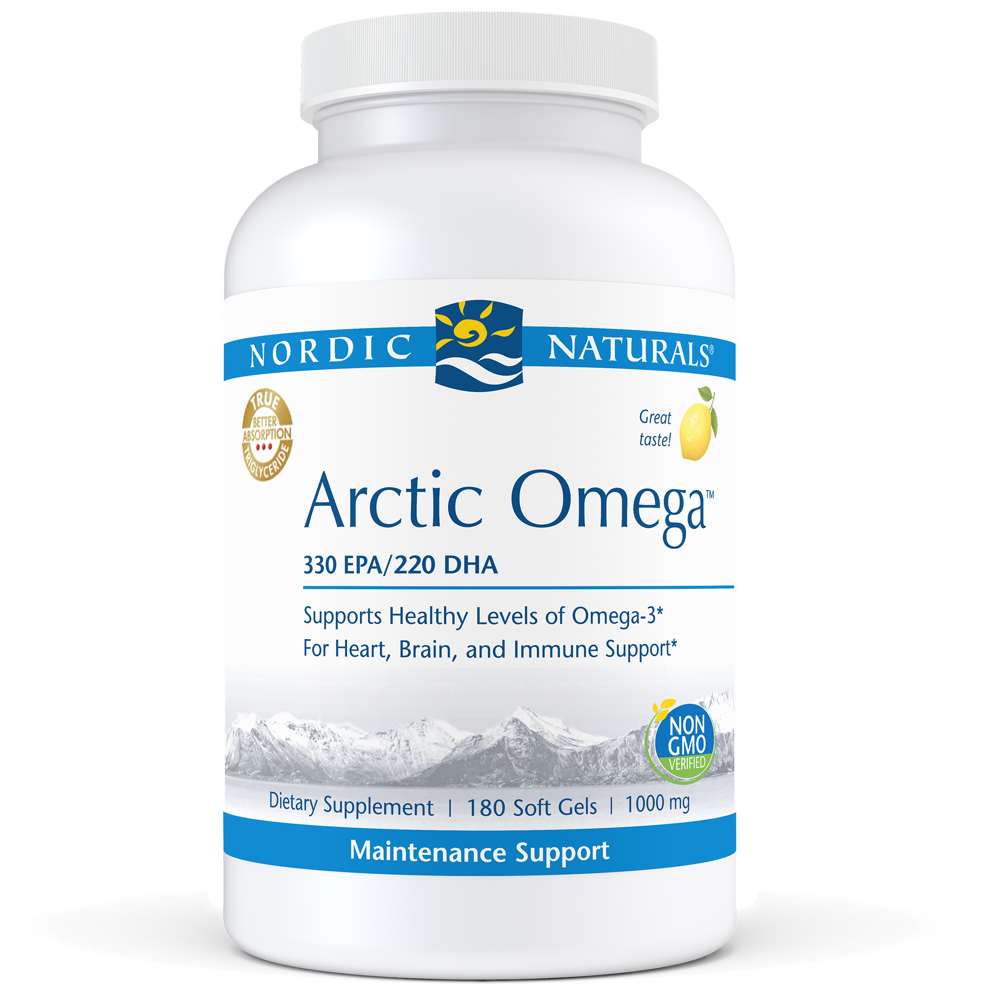 Nordic Naturals Arctic Omega Lemon 1000 mg 180 gels