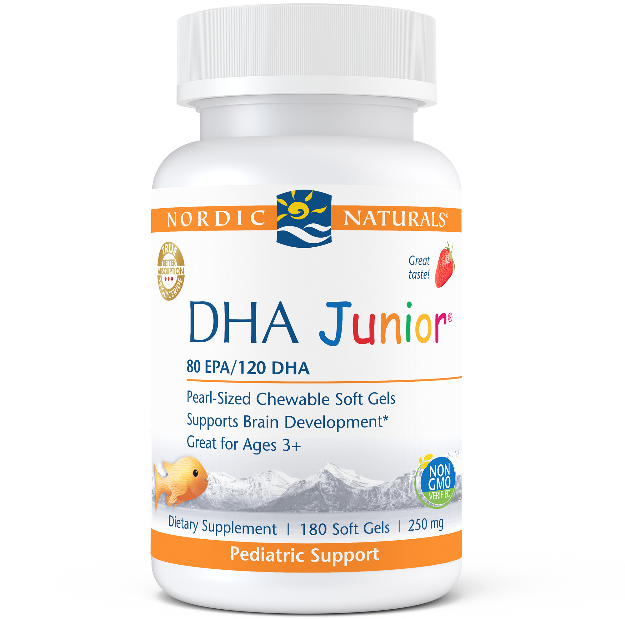 Nordic Naturals DHA Junior - Strawberry 180 gel caps