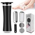 Electric Foot Callus Remover Speed Adjustable with 60pcs Replacement Sandpaper Discs 2pcs Detachable Colossal Pedicure Rasp Pedicure Tool Kit Callus Shaver Set Dead Cracked Hard Dry Skin(Black)
