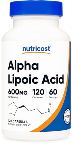 Nutricost Alpha Lipoic Acid 600mg Per Serving 120 Capsules, 60 Servings