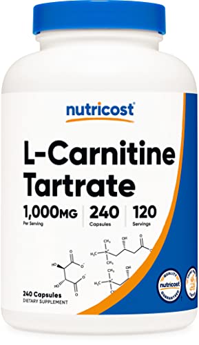 Nutricost L-Carnitine Tartrate 240 Caps 500mg Per Capsule