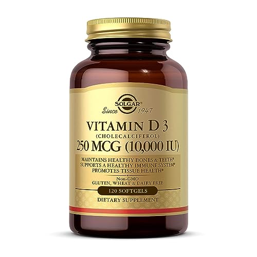 Solgar Vitamin D3 Cholecalciferol 250 MCG 10,000 IU 120 Softgels