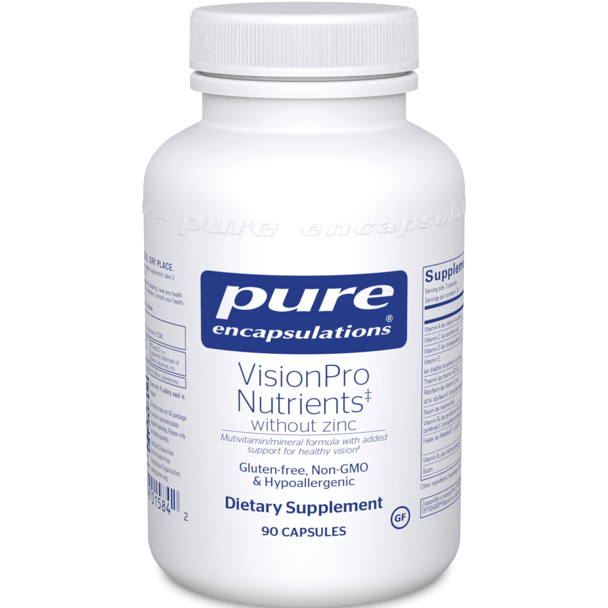 Pure Encapsulations VisonPro Nutrients w/o zinc  90 caps