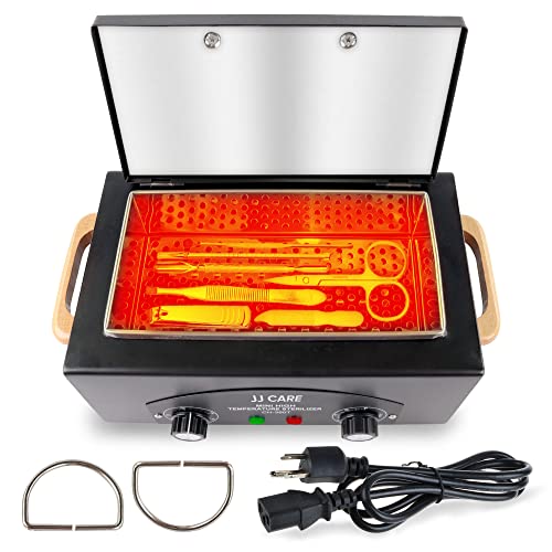 JJ CARE Dry Heat Sterilizer for Metal Tools, 1.8L High Temp Sterilizer for Nail Tools with Timer, Stainless Steel Nail Tool Sterilizer, Auto-Shut Off Sterilization Machine, Nail Sterilizer Machine