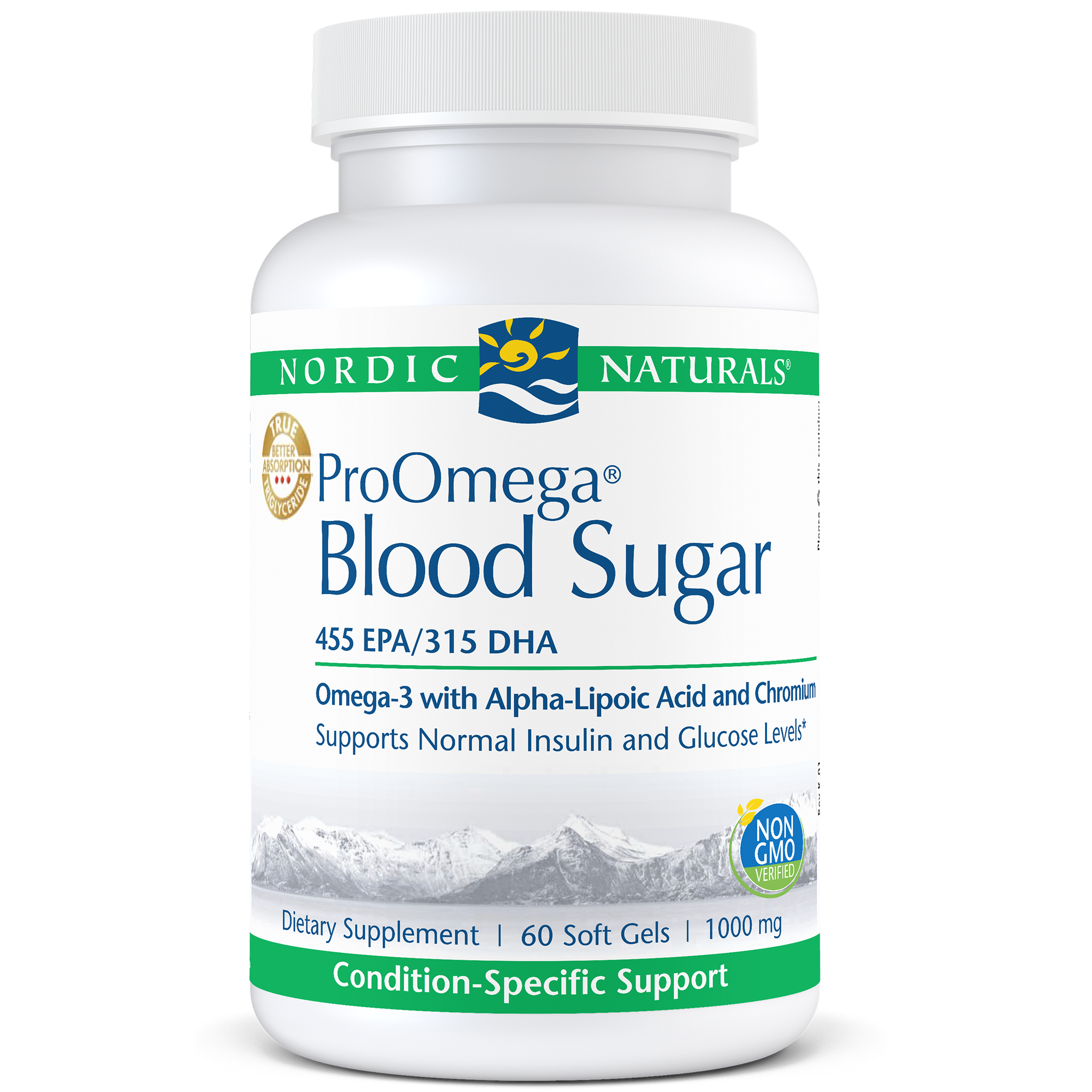 Nordic Naturals ProOmega Blood Sugar 1000 mg 60 gels