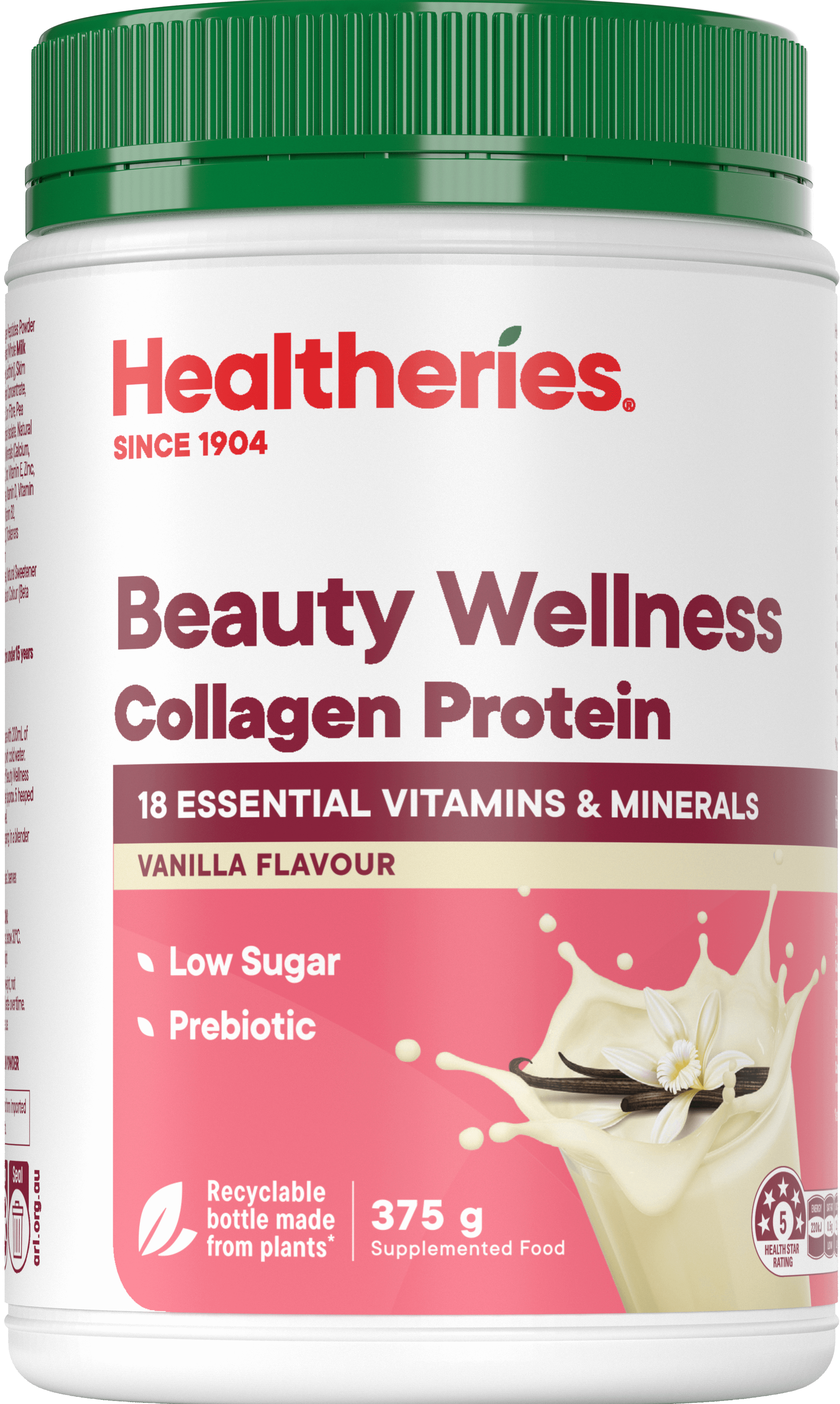 Healtheries Beauty Wellness Powder Vanilla 375g