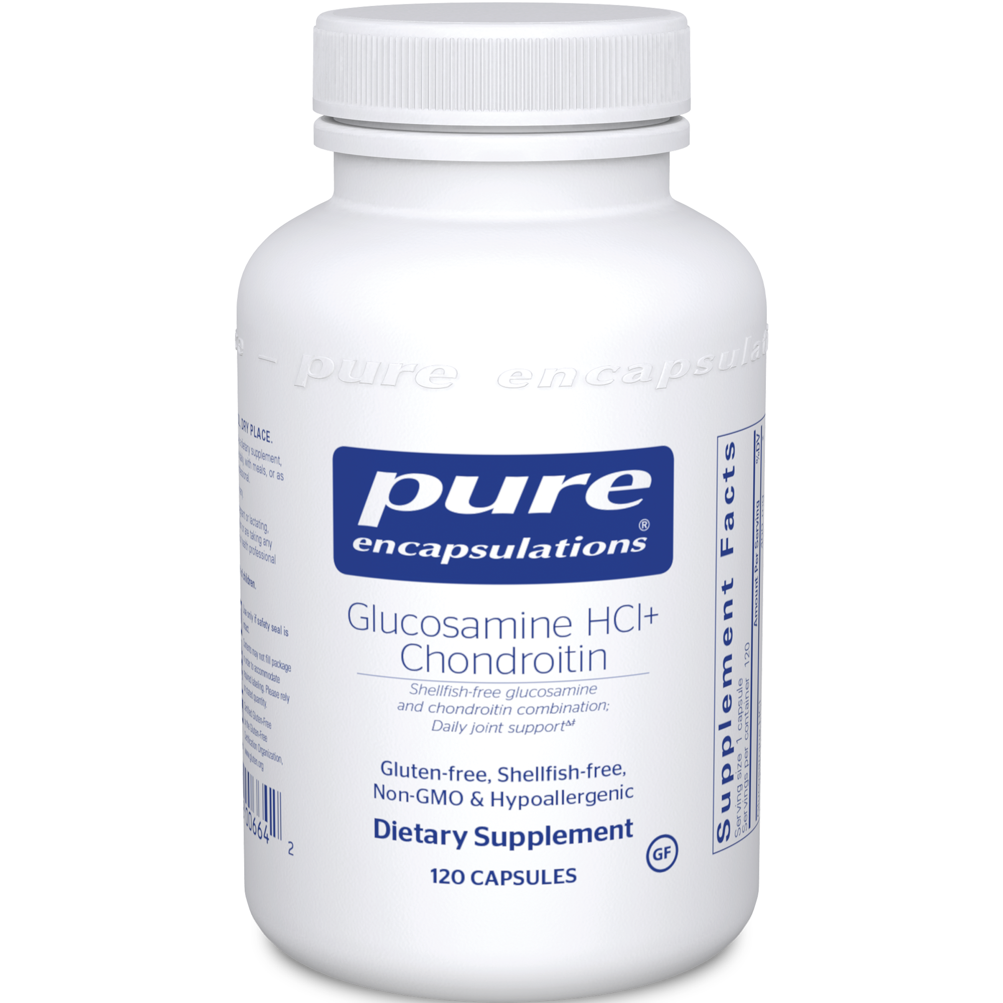 Pure Encapsulations Glucosamine HCl Chondroitin 120 vcaps