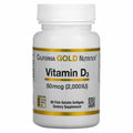 California Gold Nutrition Vitamin D3 50 mcg 2000 IU 90 Fish Gelatin Softgels NEW