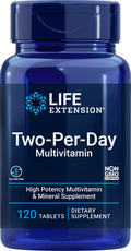 Life Extension Two Per Day Multi-vitamin & Mineral 120 Tablets