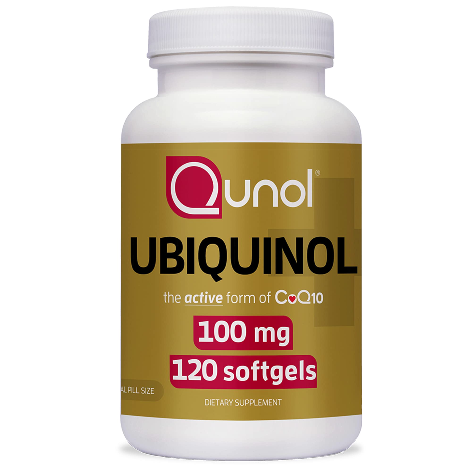 Qunol Ubiquinol 100mg, 120 count Active Form of Coq10
