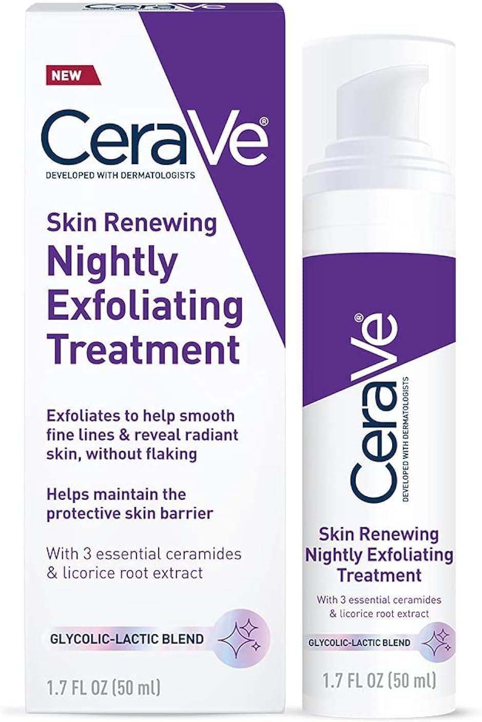 CeraVe Anti Aging Face Serum with Glycolic Acid, Lactic Acid, and Ceramides | Dark Spot Corrector for Face | 1.7 Ounce, 1.7 Fl Oz (Pack of 1)