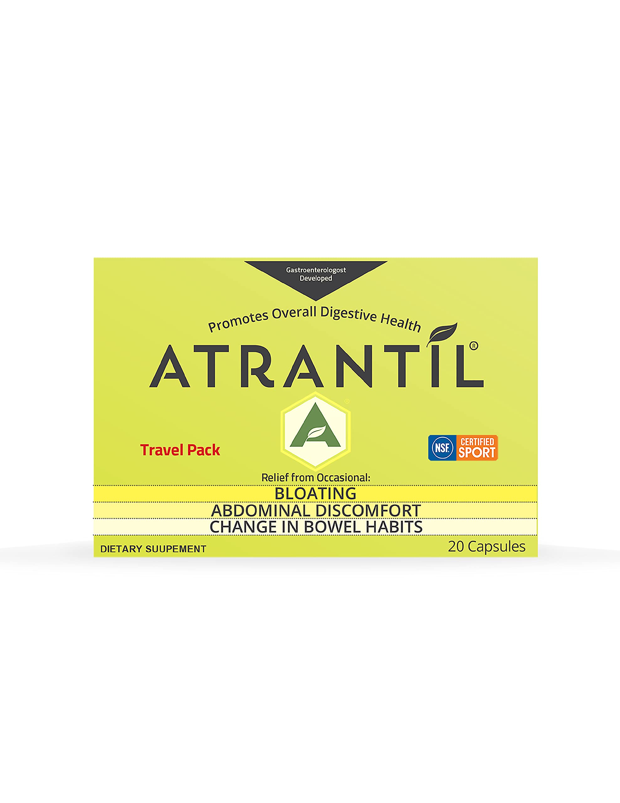 Atrantil Travel Pack (20 Count): Bloating, Abdominal Discomfort, and Change in Bowel Habits