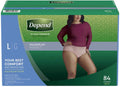 Depend FIT-FLEX Incontinence Underwear for Women, Moderate Absorbency, L, 84 Count