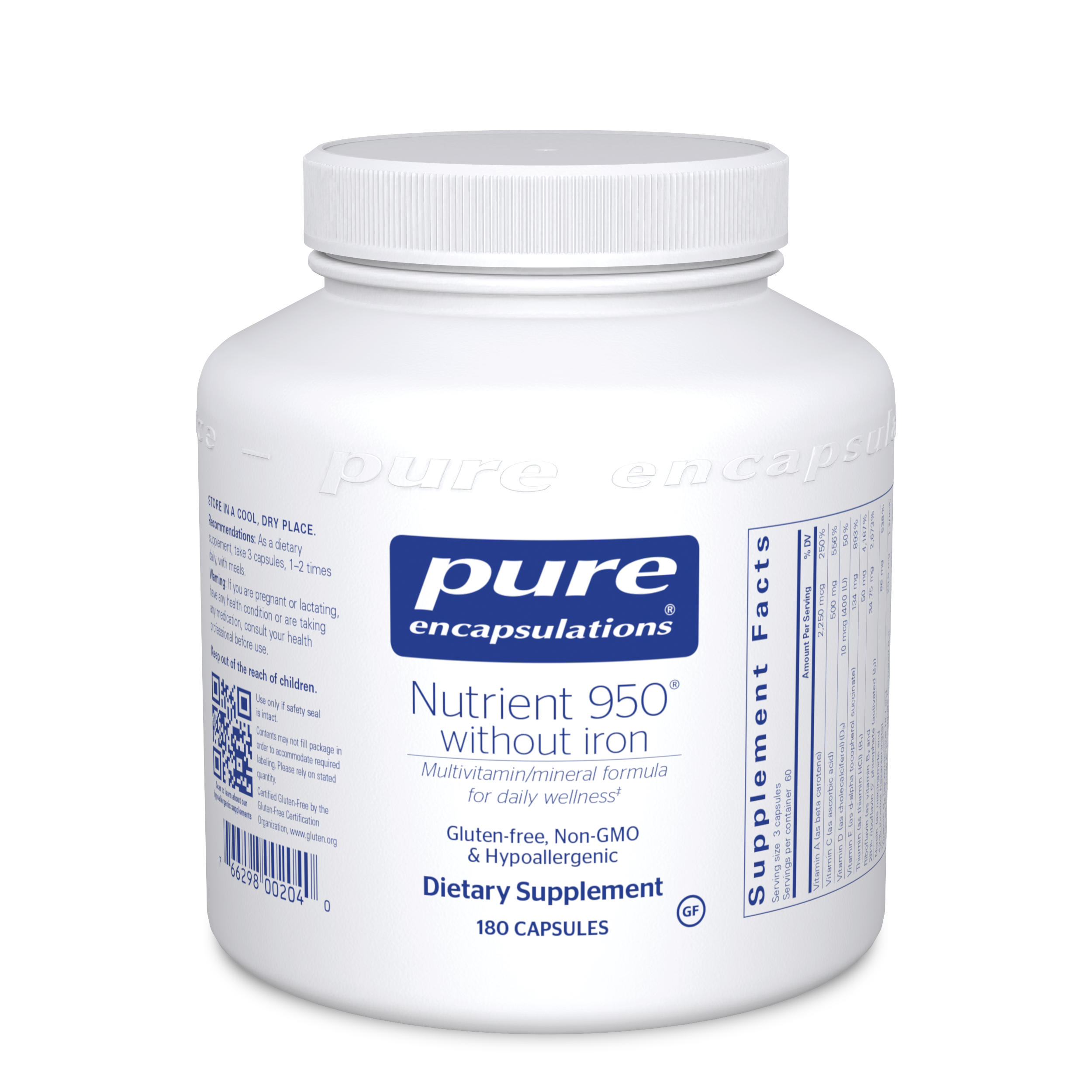 Pure Encapsulations Nutrient 950 w/o Iron
