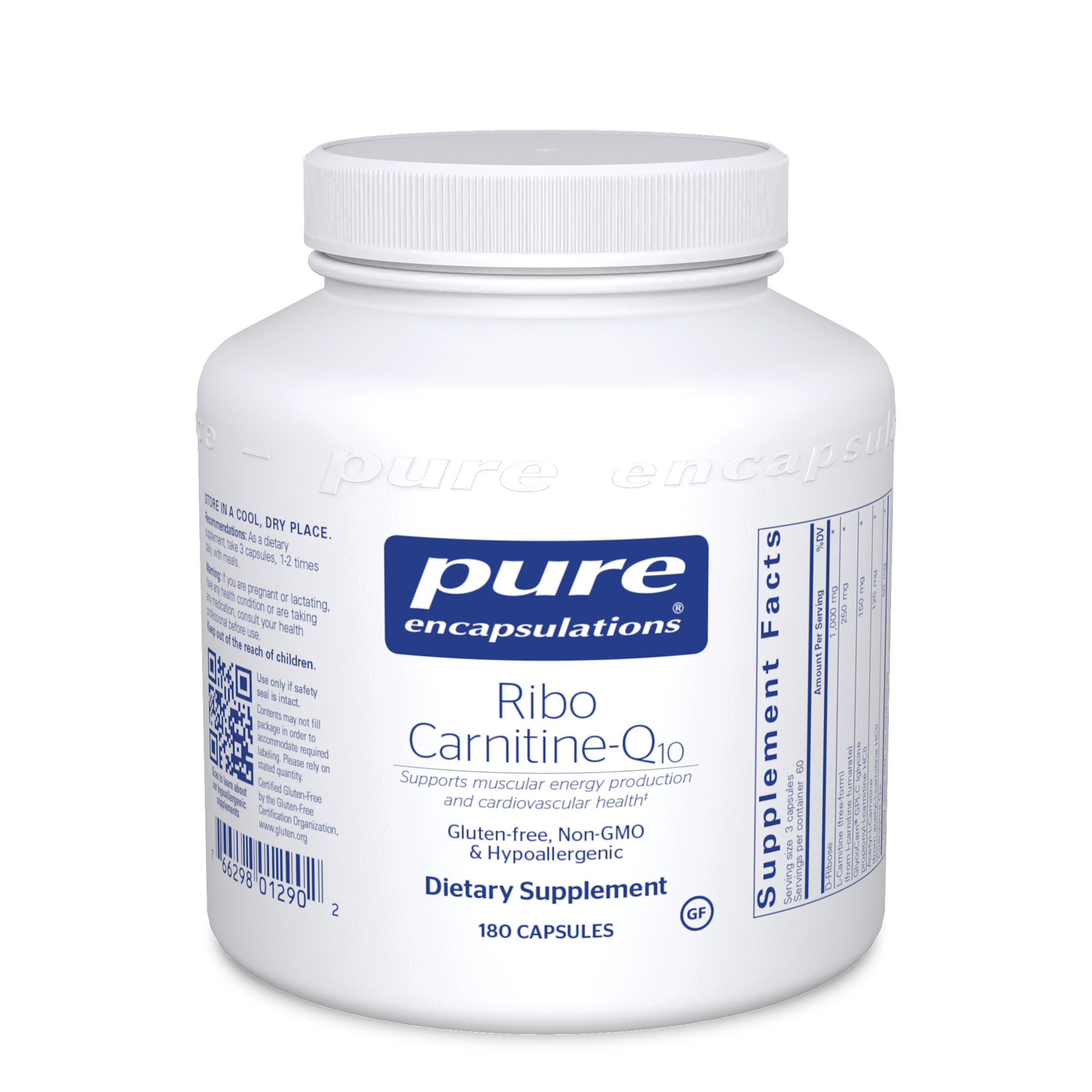 Pure Encapsulations RiboCarnitine-Q10 180 vcaps