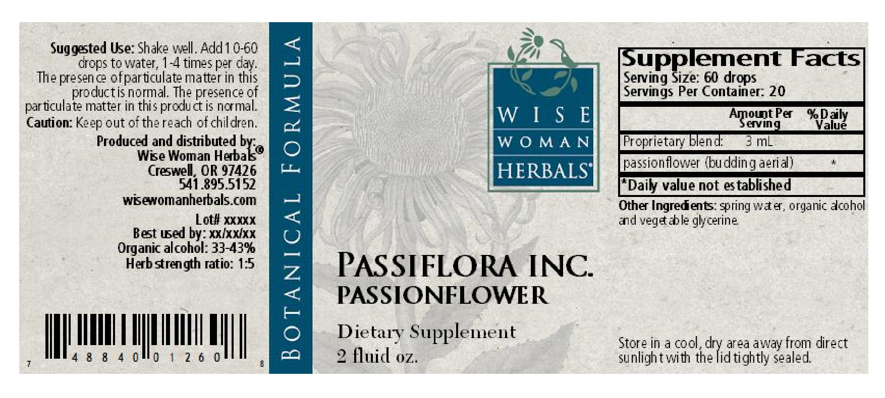 Wise Woman Herbals Passiflora/passionflower