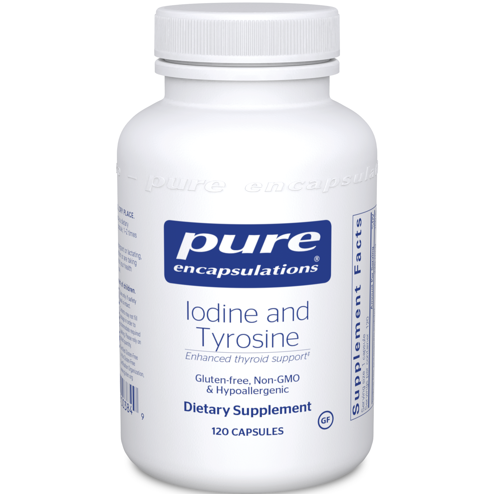 Pure Encapsulations Iodine and Tyrosine 120 vcap