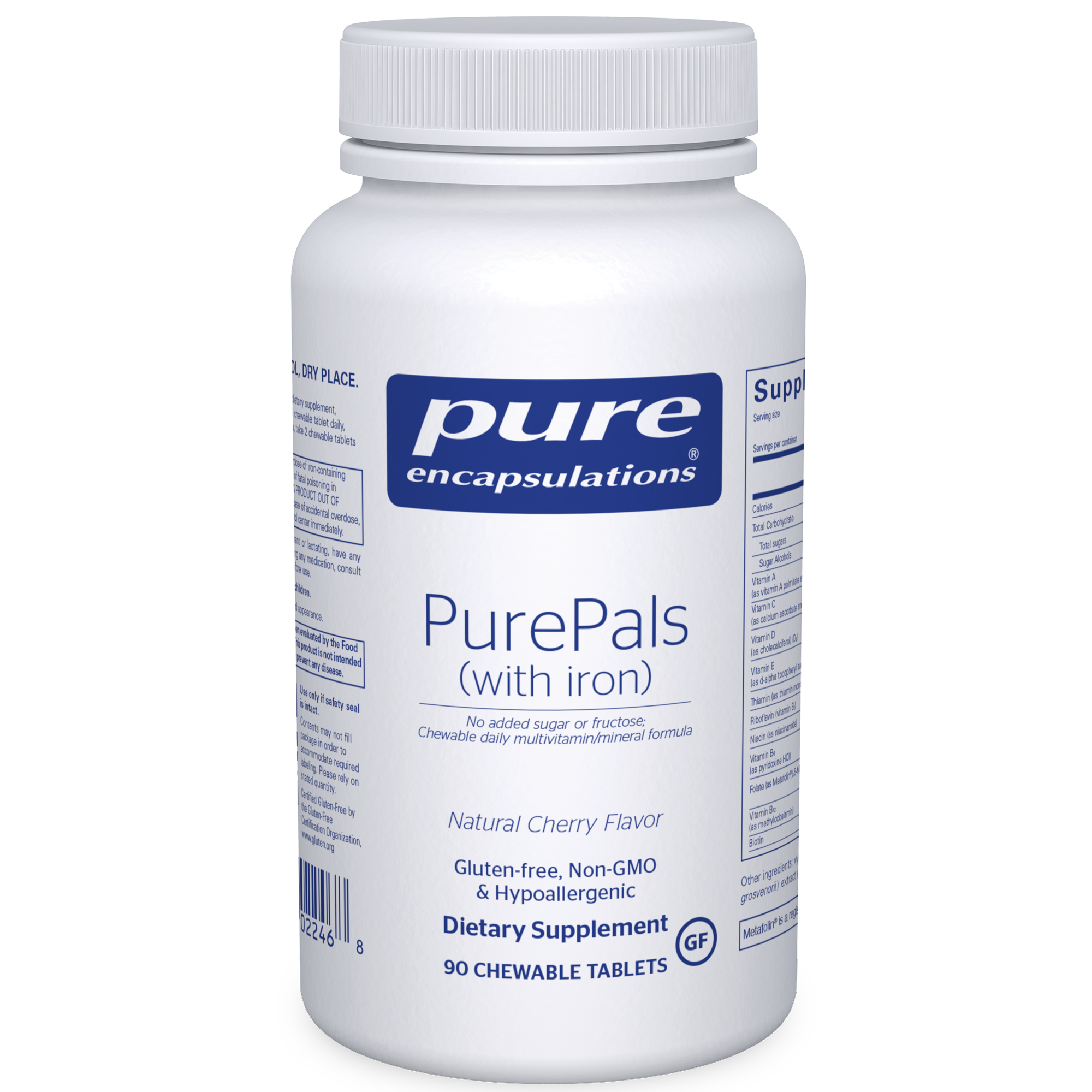 Pure Encapsulations PurePals (with iron) 90 chewtabs