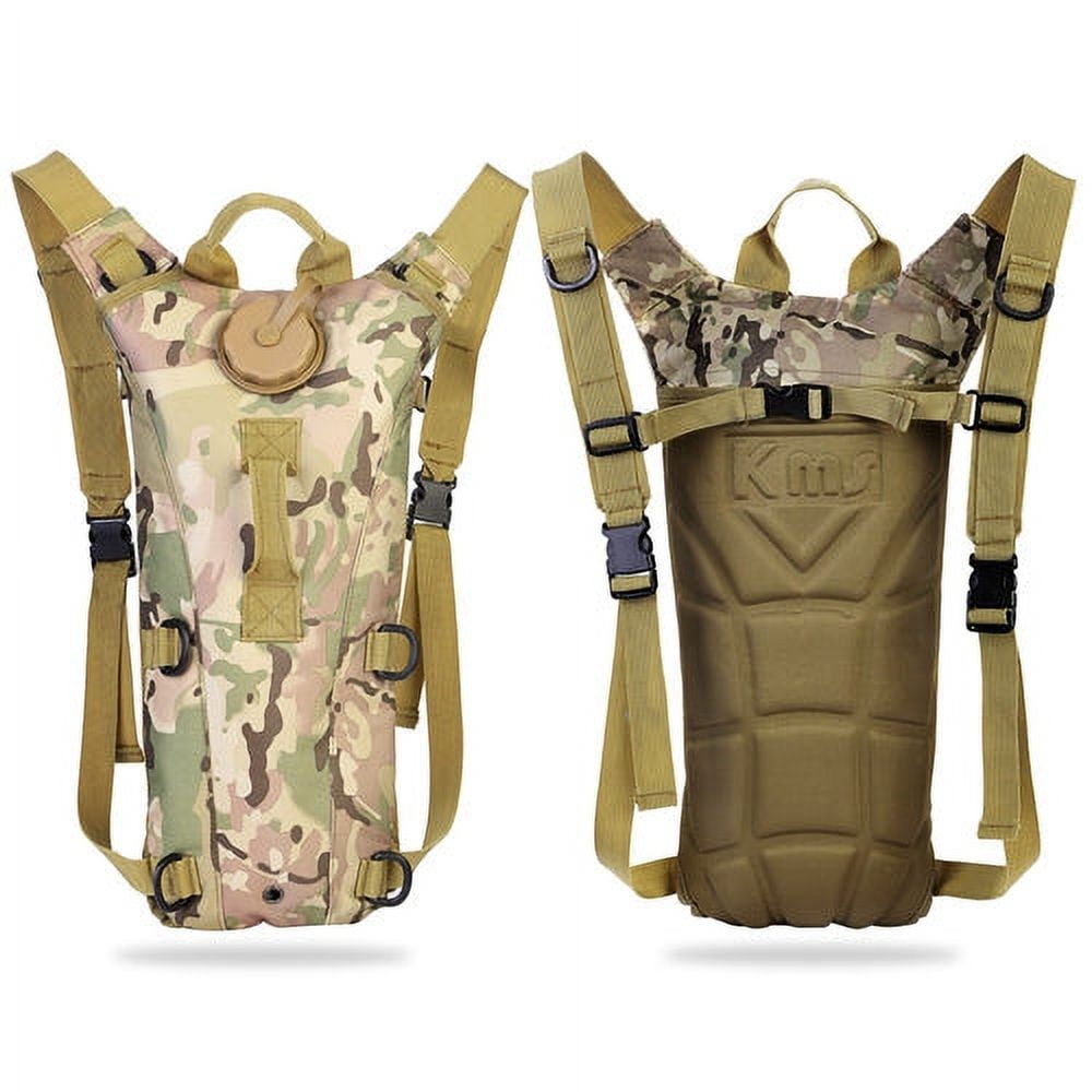 [Pack of 2] Tactical Hydration Pack 3L Water Bladder Adjustable Water Drink Backpack for Hiking Cycling Climbing Running