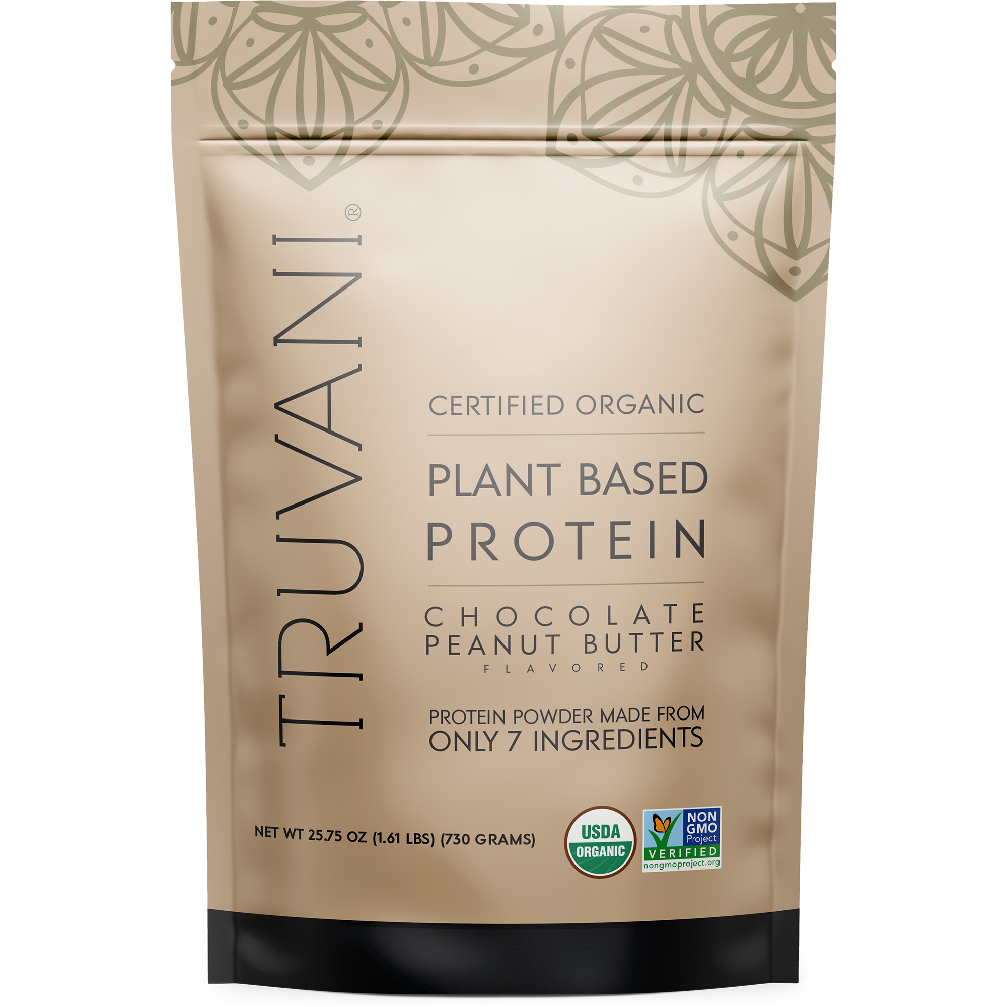 Truvani Plant Based Protein Powder - Chocolate Peanut Butter 20 Servings USDA Certified Organic Protein Powder - Vegan, Non-GMO, Dairy, Soy & Gluten Free