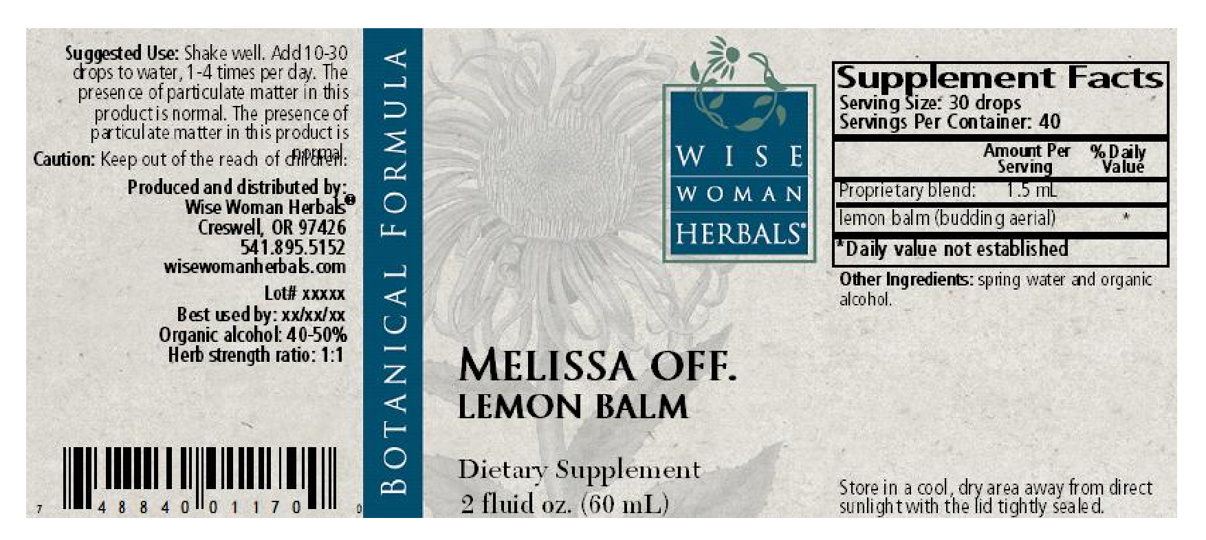 Wise Woman Herbals Melissa/lemon balm