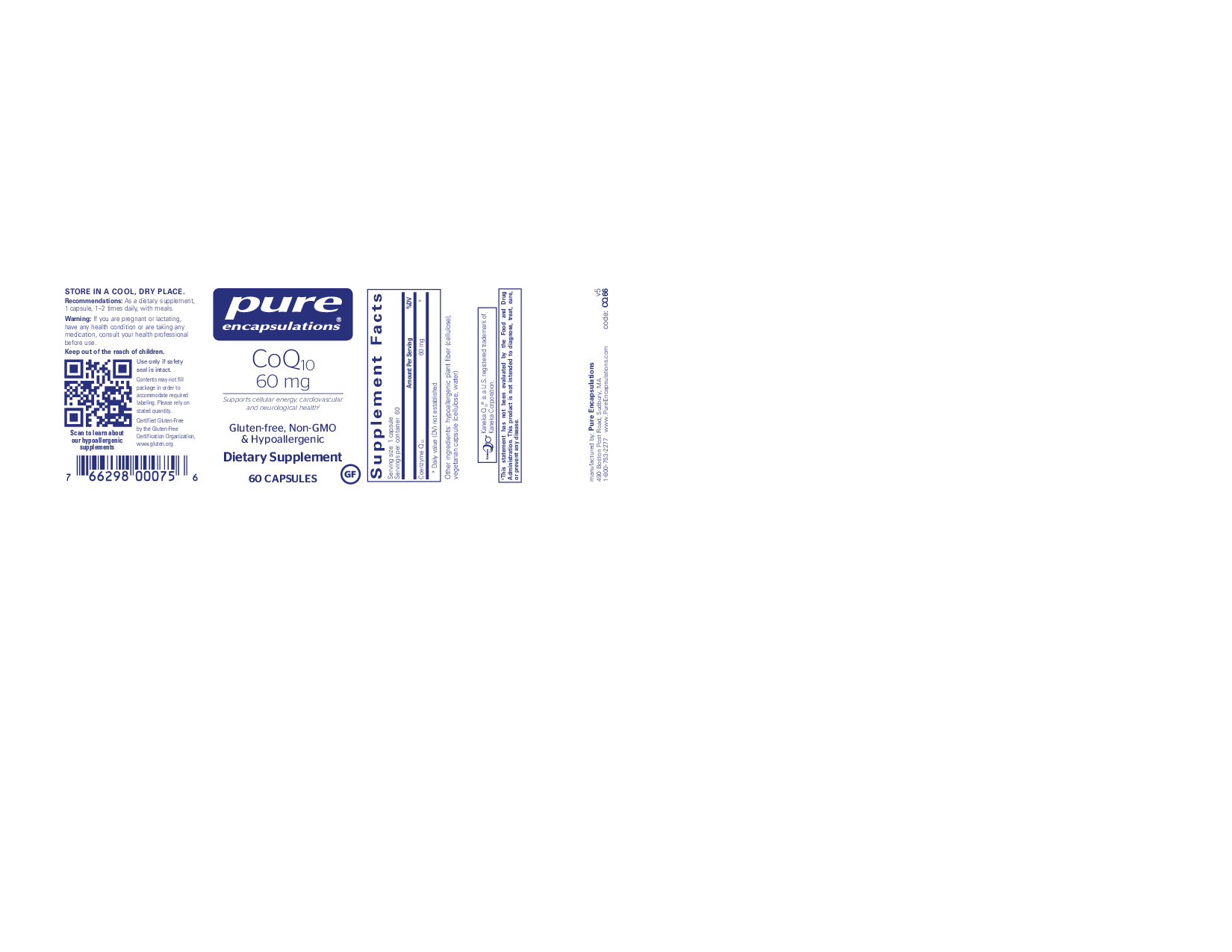 Pure Encapsulations CoQ10 60 mg
