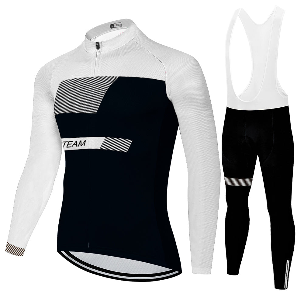 New Summer Breathable Cycling Jersey Long Sleeve Suit - Blue Force Sports