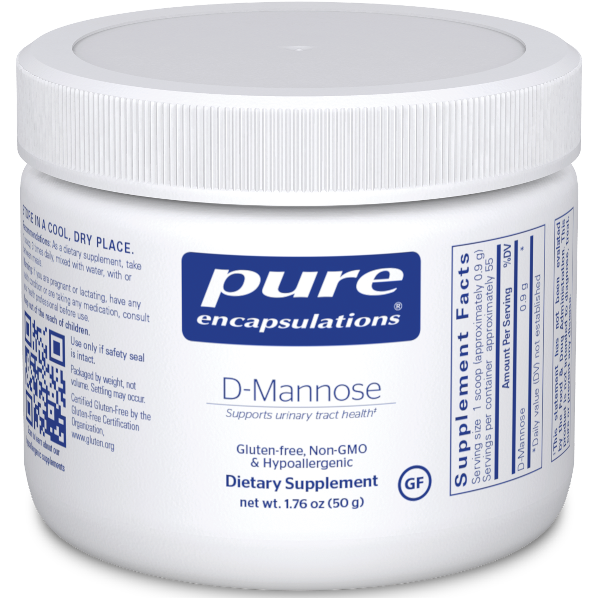 Pure Encapsulations d-Mannose Powder 50 gms