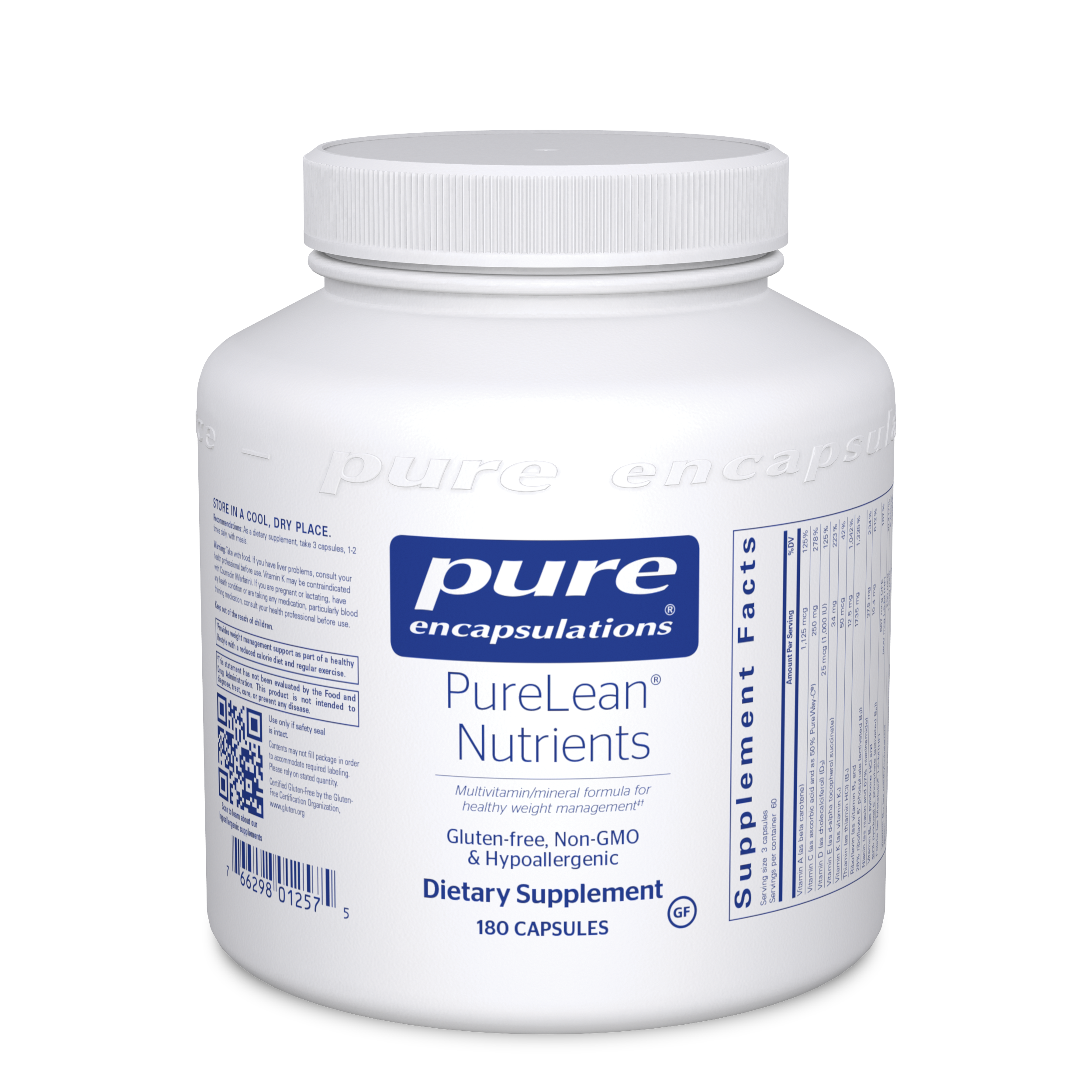 Pure Encapsulations PureLean Nutrients 180 vegcaps