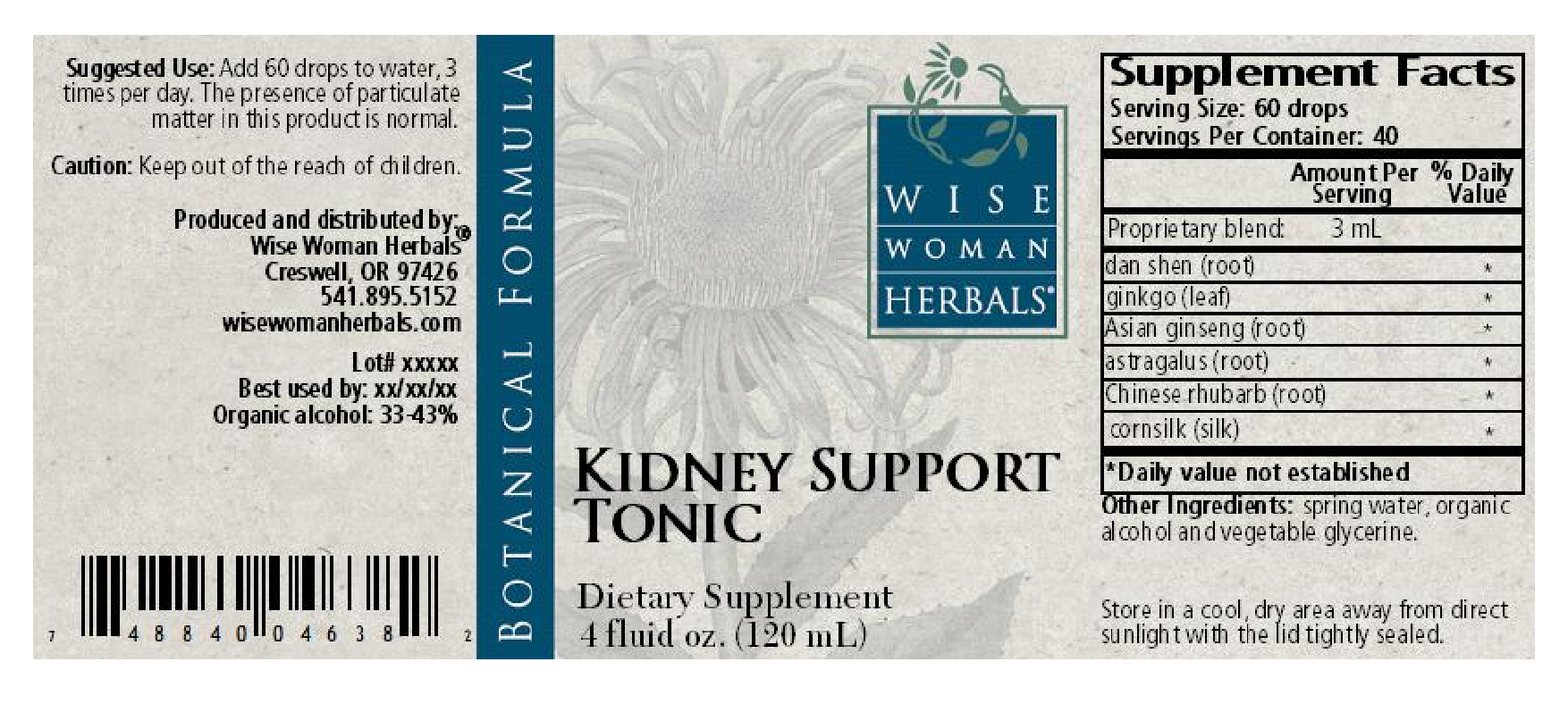 Wise Woman Herbals Kidney Support Tonic