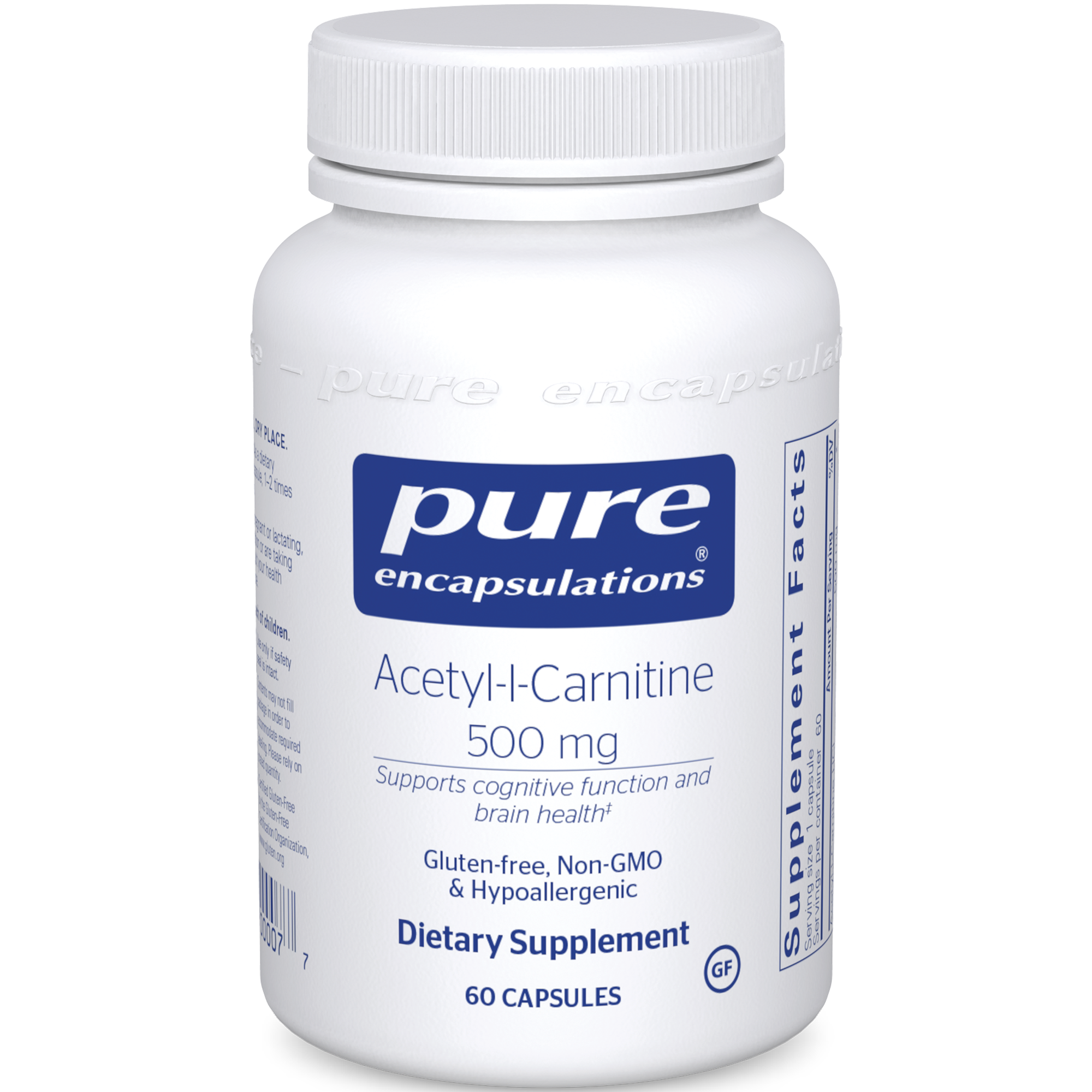 Pure Encapsulations Acetyl-L-Carnitine 500 mg 60 vcaps