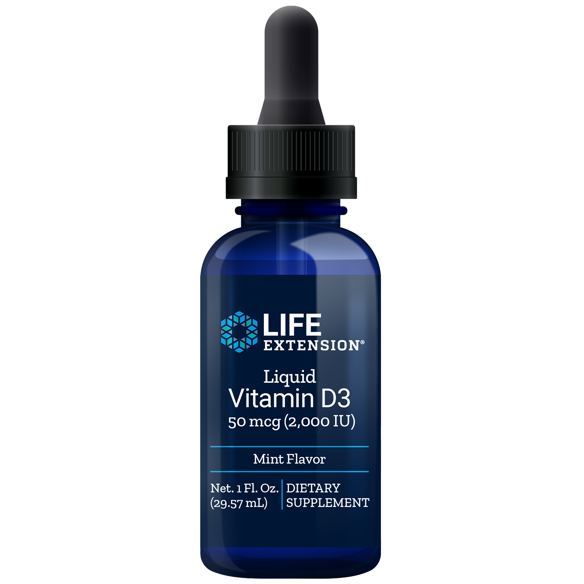 Life Extension Liquid Vitamin D3 50 mcg  Mint 1 Fl. Oz.