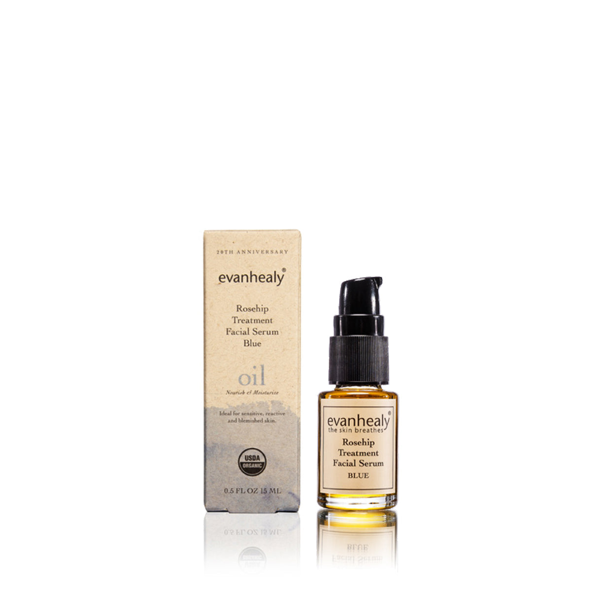 Evanhealy - Facial Serum, Blue and Rosehip, 0.5 oz