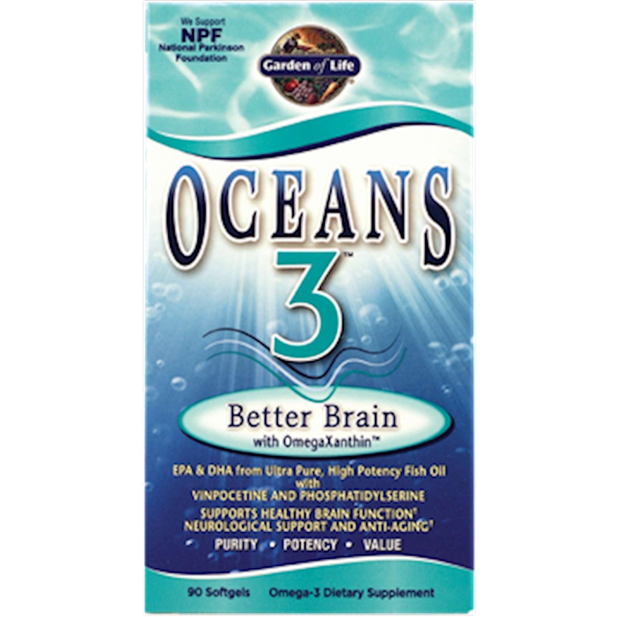 Garden of Life Oceans 3  - Better Brain 90 gels
