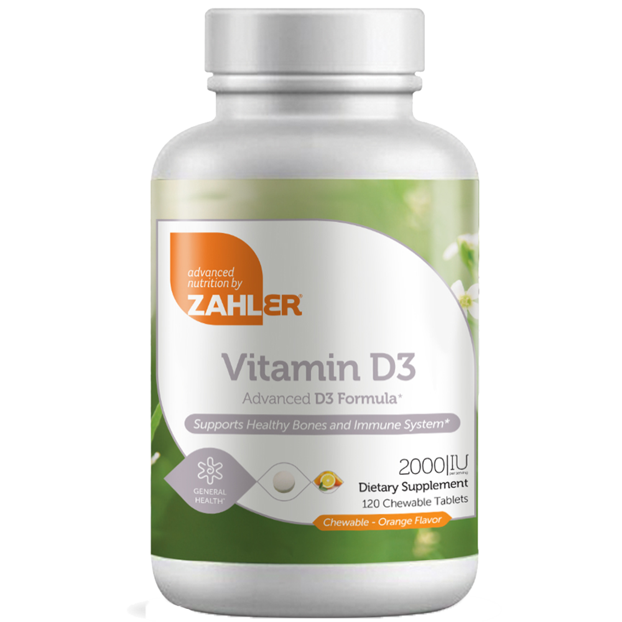 Advanced Nutrition by Zahler Vitamin D3 2000 IU 120 chew tabs